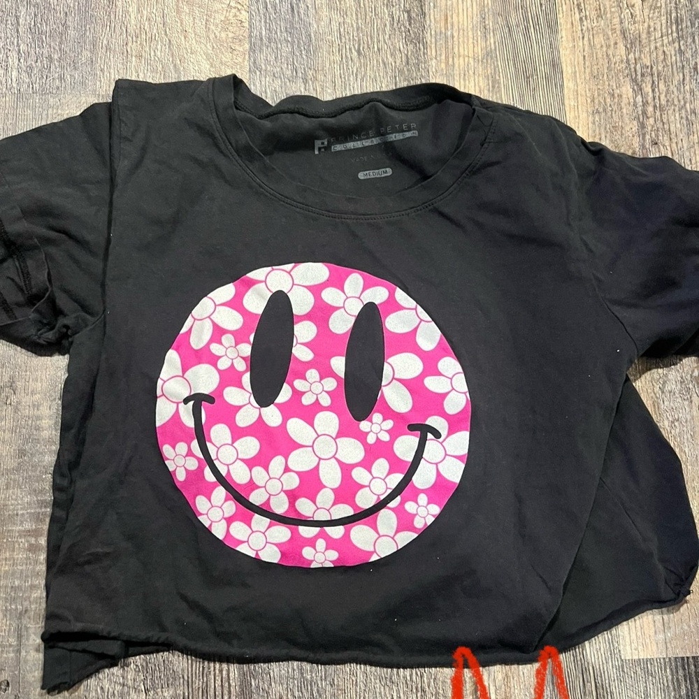Prince Peter Black Smiley Face T-Shirt